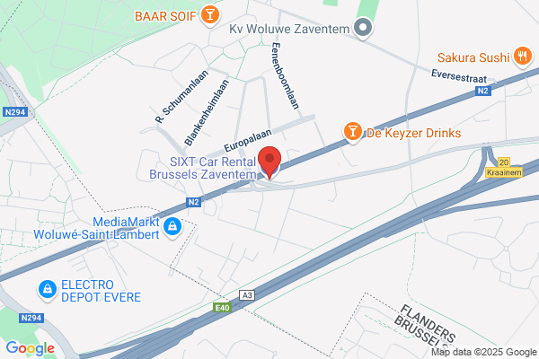 Sixt Autoverhuur Brussel Zaventem